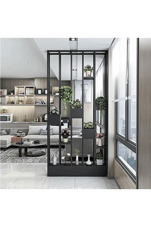 SPR486 Siyah Metal Seperatör 120x20x250 cm