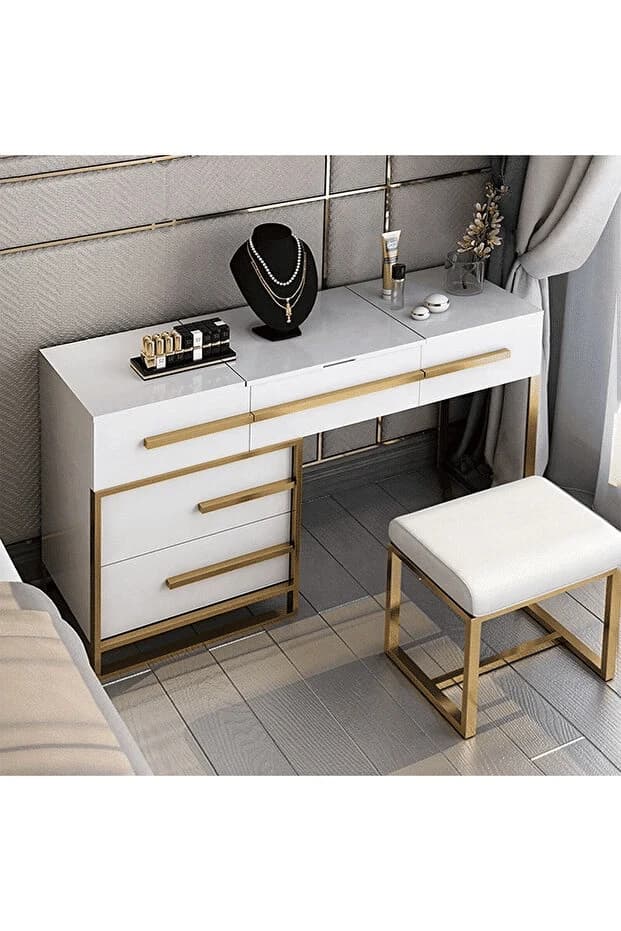 MYJ8640 Metal Makyaj Masası Gold