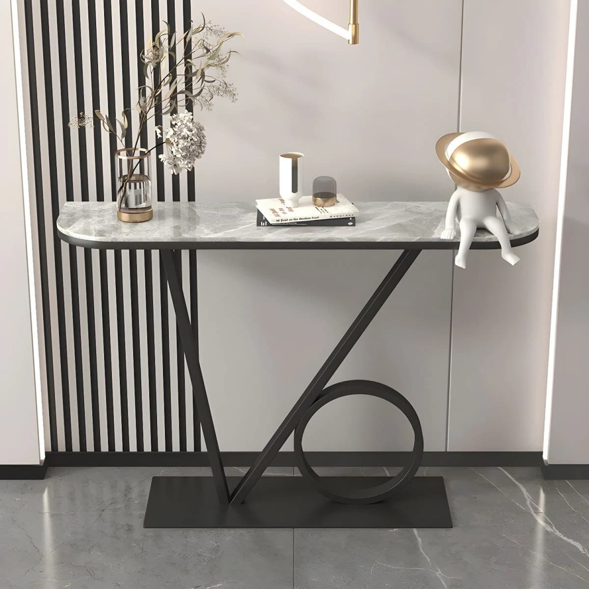 KC-064 Oval Tasarım Metal Dresuar Konsol