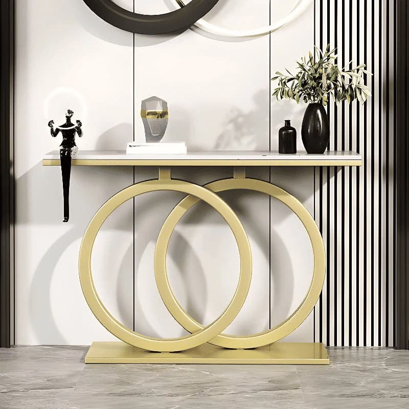 DRS-K5 Dikdörtgen Konsol Masa MDF Metal Ayaklı