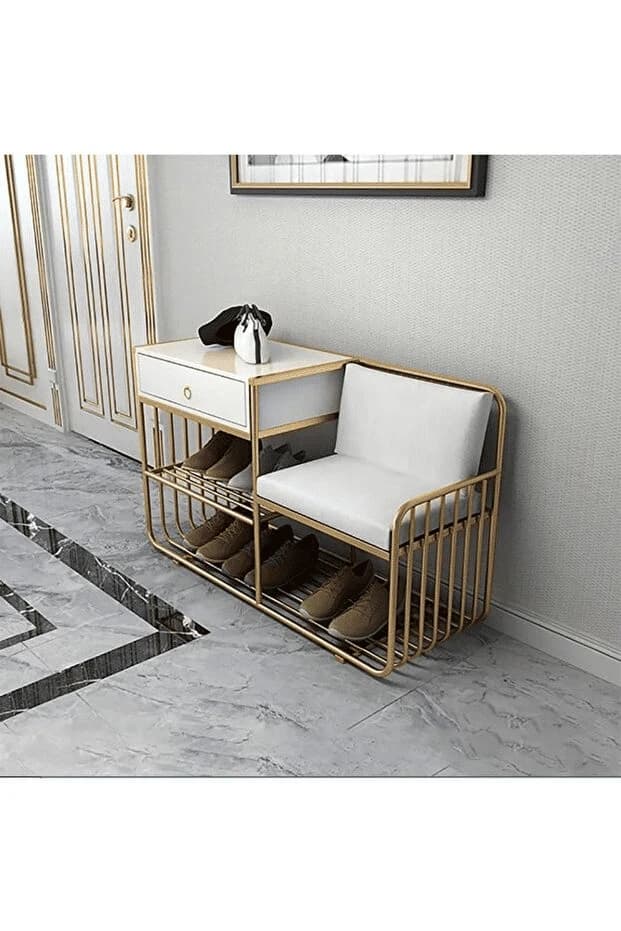 PTM6403 Gold Metal Benç Ayakkabılık 120 cm
