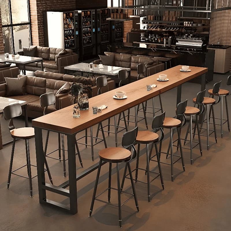KC-0217 MDF Bar Masası, Metal Ayaklı, Bar Tasarımı