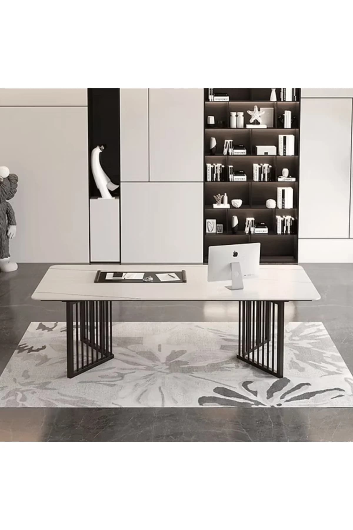 YMK6588 Modern Metal Ayaklı Yemek Masası
