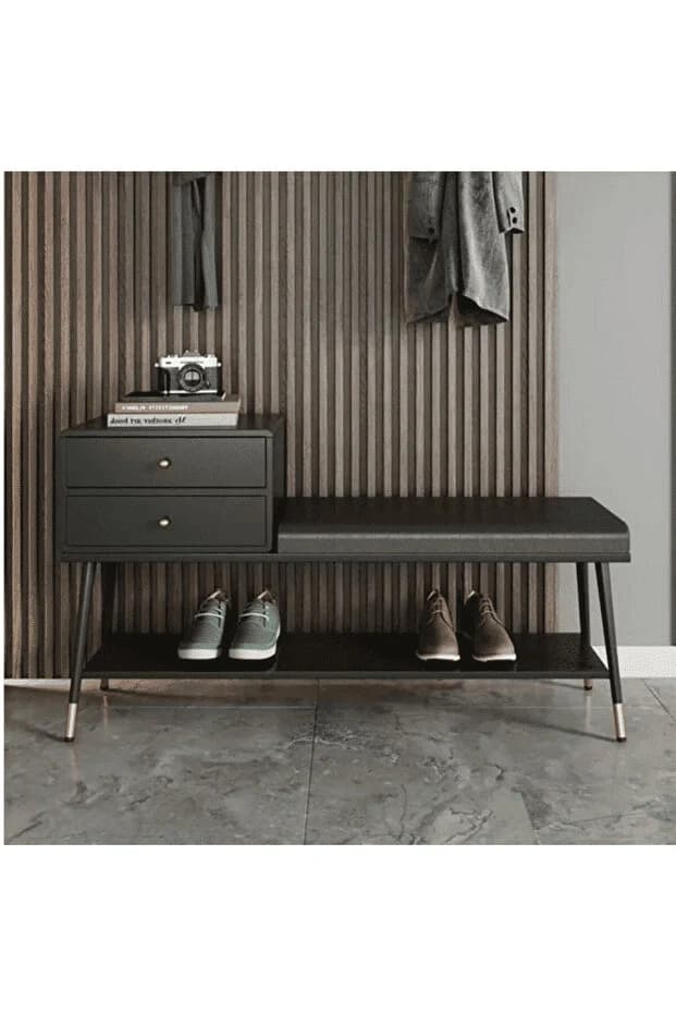 PTM8716 Siyah Metal Ayakkabılık 100x35x47 cm