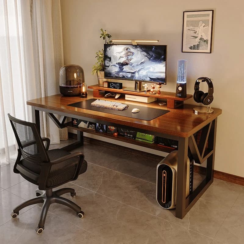 KC-0121 Ayaklı Dikdörtgen Ofis Masası Metal + MDF Malzeme